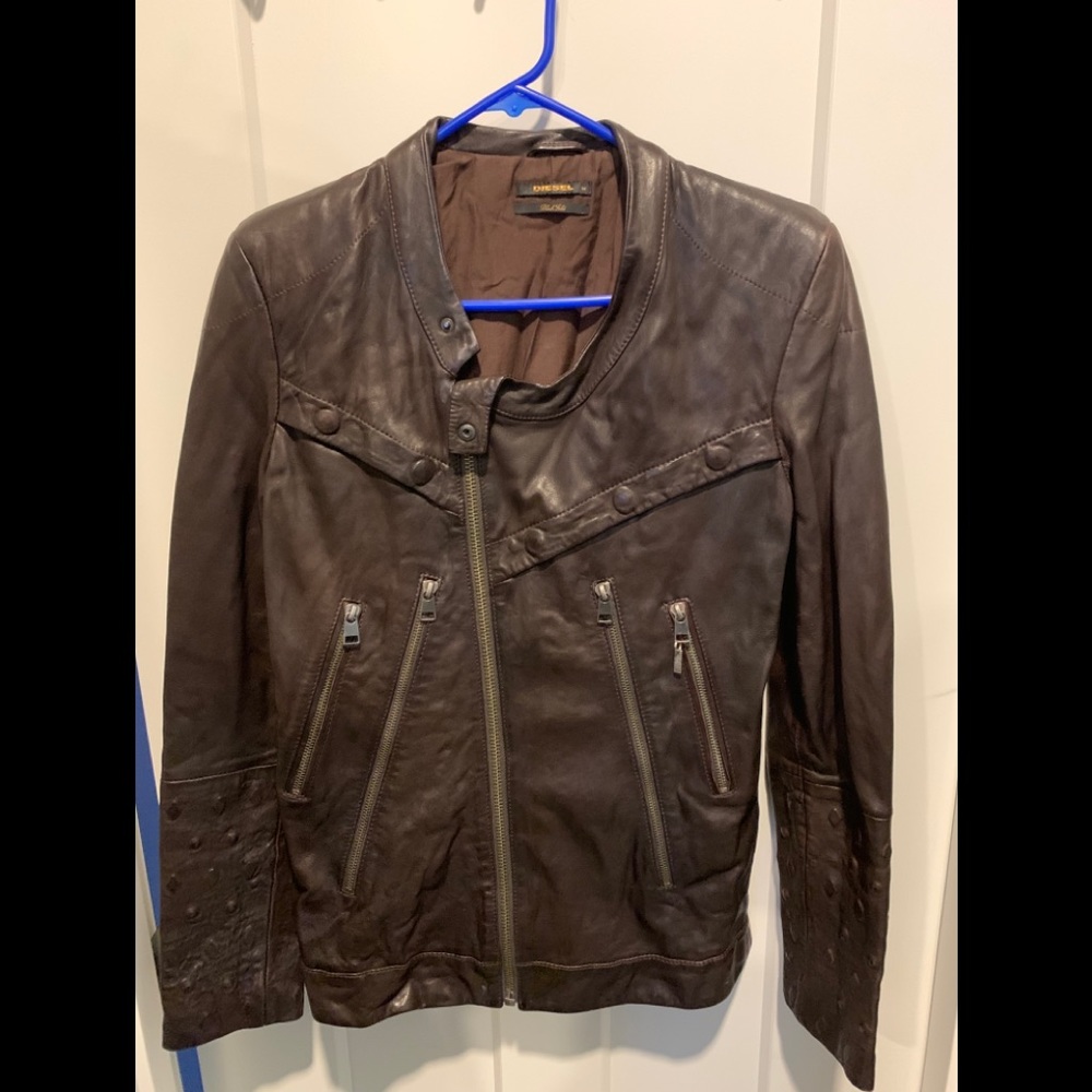 Diesel Black Gold Women’s Leather Jacket Now Vintage